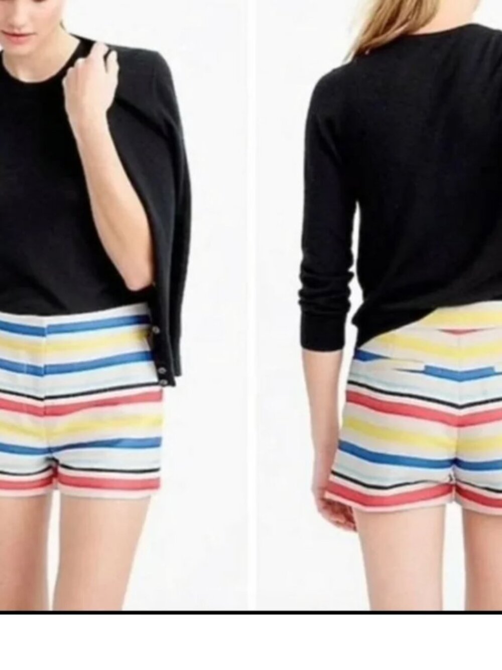 J. Crew Shorts | J Crew Jacquard Striped Shorts Womens Size 8